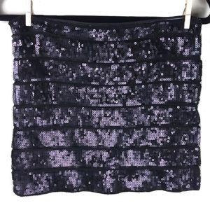 NWOT Costa Blanca Black Sequined Mini Skirt Size XS